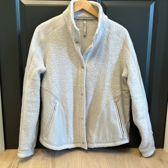 lululemon athletica Gray Sherpa Jacket - Picture 1 of 4